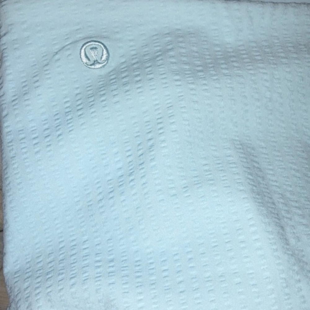 Lululemon Waterside Seersucker High Waist Skimpy Swim Bottom Sheer Blue NWOT XL - Picture 5 of 7